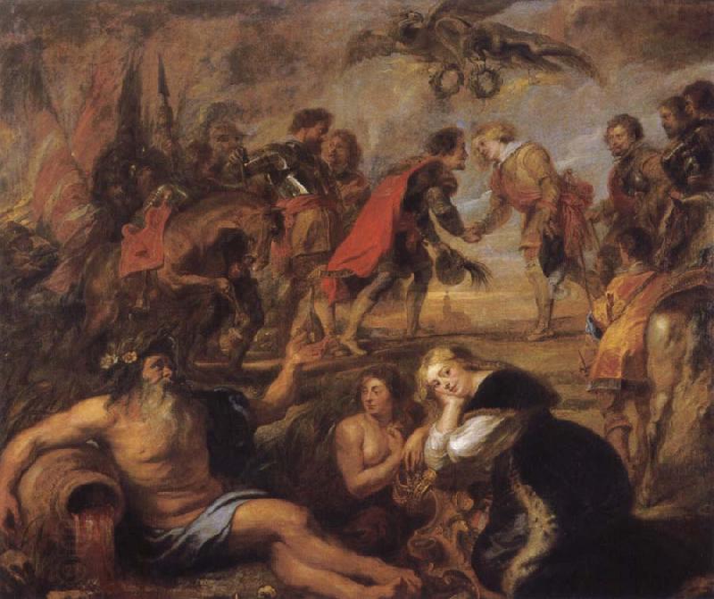 Peter Paul Rubens Meetin of King Ferdinand of Hungary and the Cardinal Infante Ferdinand before the Battle of Nordingen oil painting picture